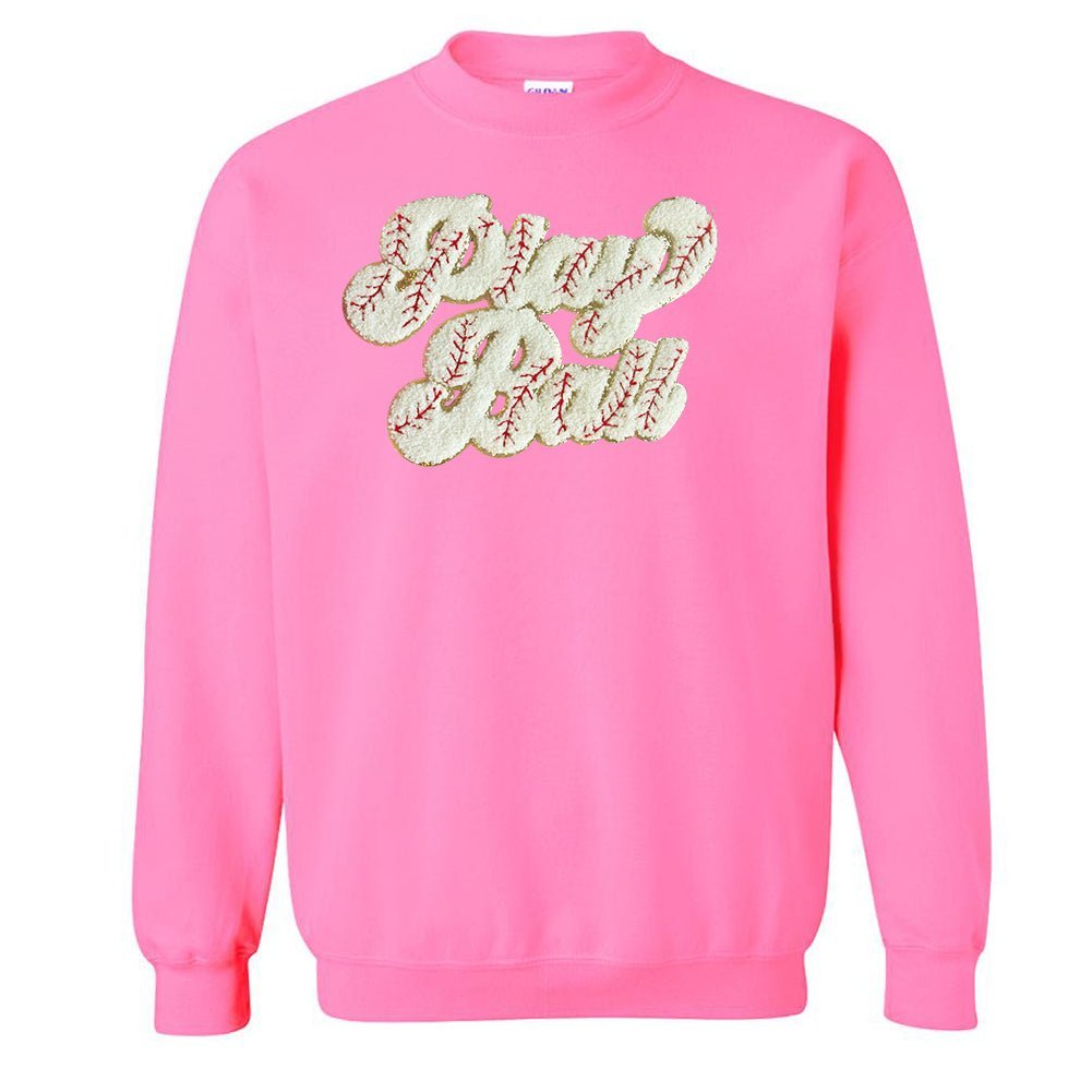 Play Ball Letter Patch Crewneck Sweatshirt - themonogram manor