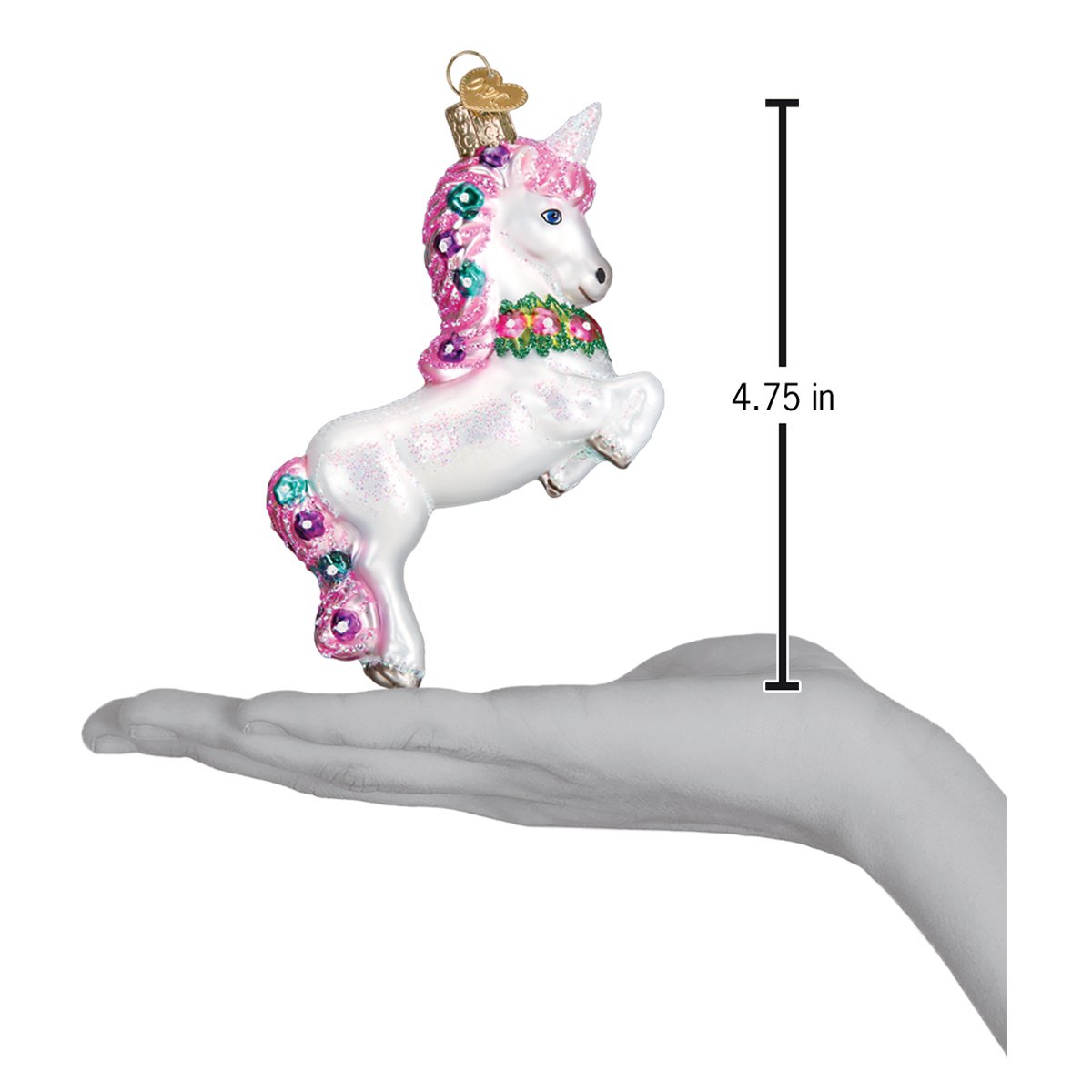 Prancing Unicorn Ornament - #themonogram manor #