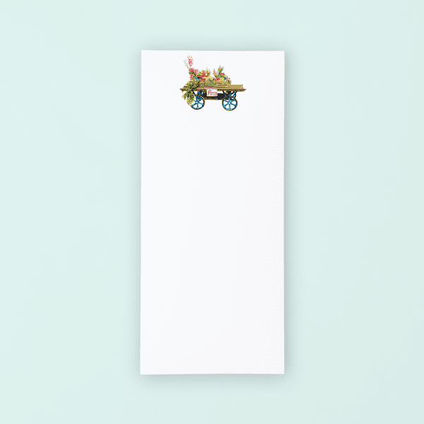 Floral Cart Lists Pad - themonogram manor