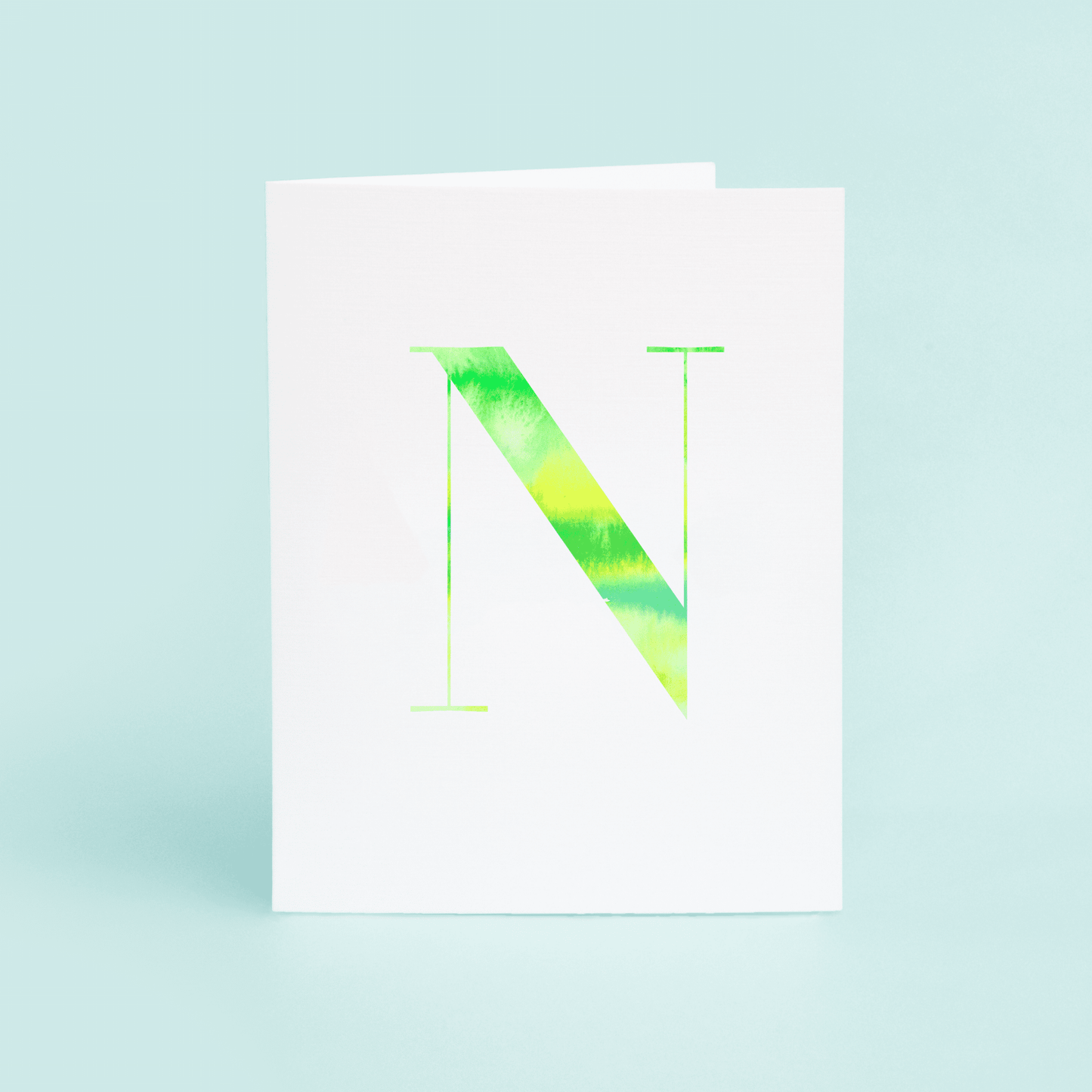 N Folded Card - themonogram manor