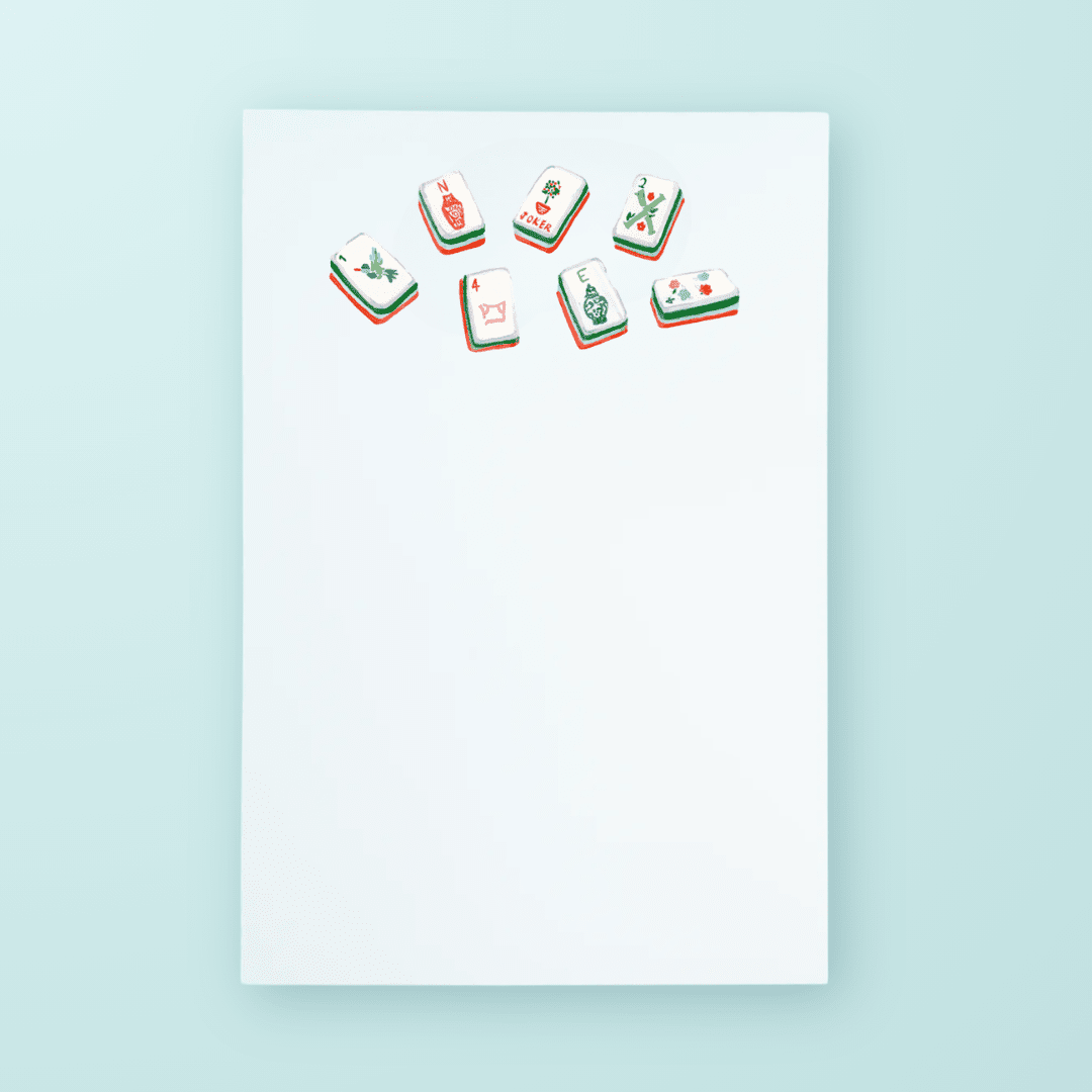 Nantucket Mahjong Tiles Notepad - themonogram manor