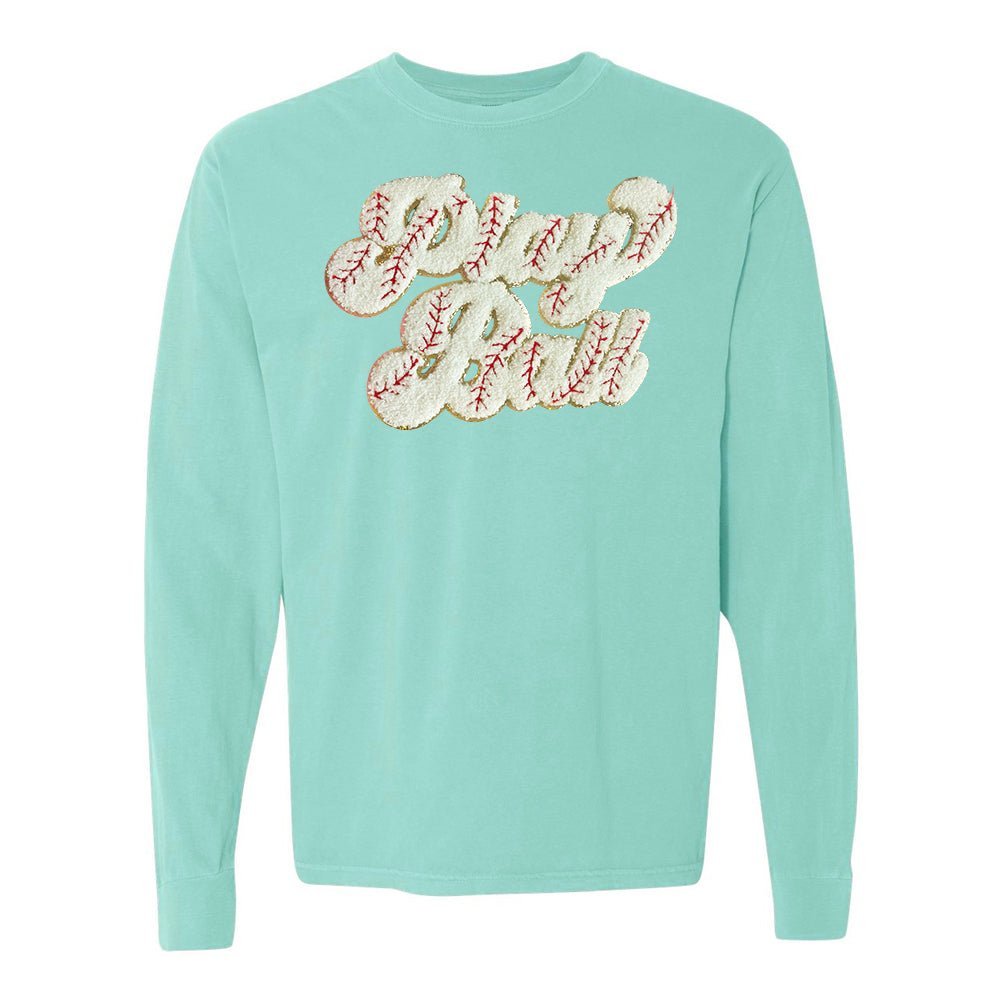 Play Ball Letter Patch Long Sleeve T-Shirt - themonogram manor