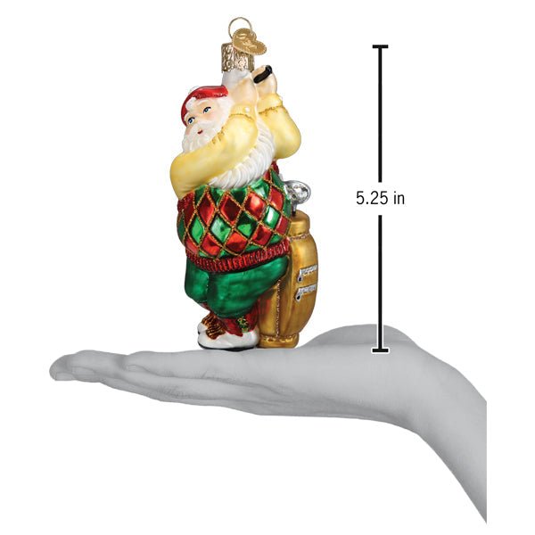 Golfing Santa Ornament - #themonogram manor #