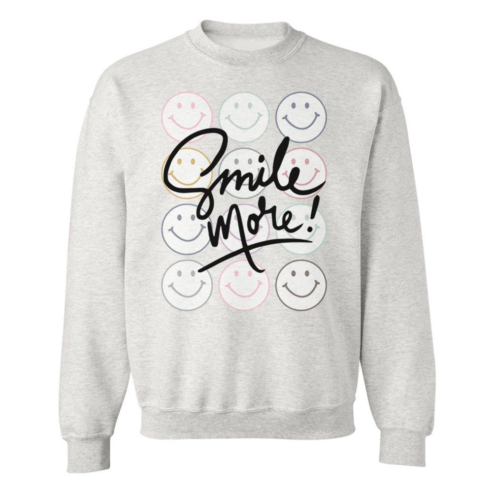'Smile More' Crewneck Sweatshirt - themonogram manor