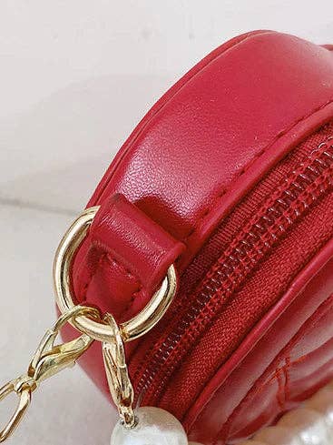 Heart of Pearl Red Crossbody Handbag - themonogram manor