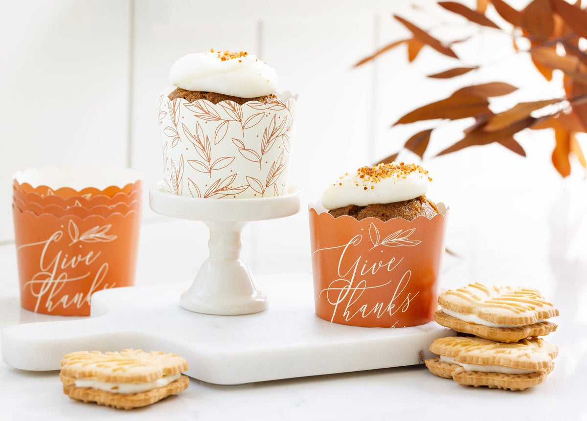 PLCC2210 - Give Thanks Foliage 5 oz Baking Cups - #themonogram manor #