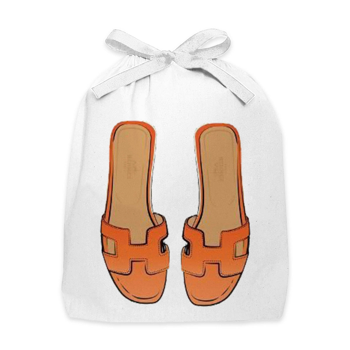 Drawstring Bag - Orange Sandals - themonogram manor
