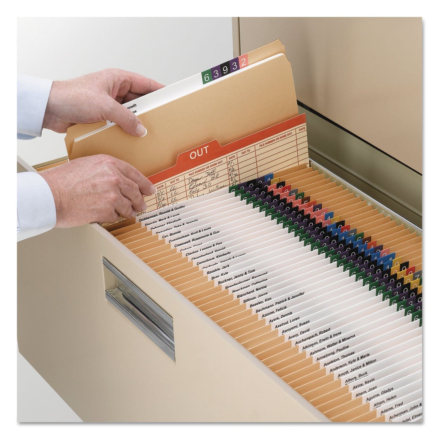 Smead Heavyweight Kraft File Folder, Straight Tabs, Letter Size, 0.75" Expansion, 11 - pt Kraft, Brown, 100/Box - themonogram manor