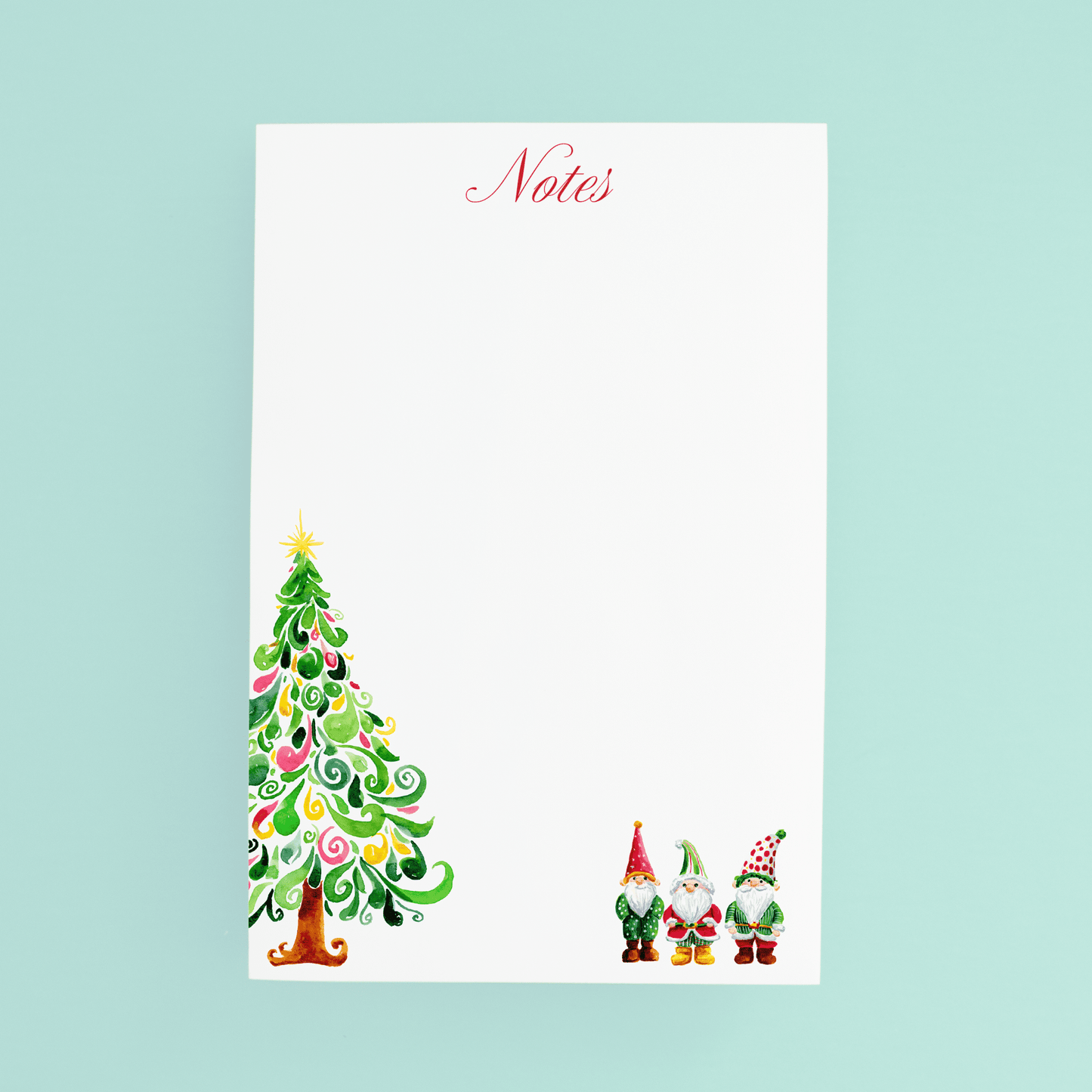 Christmas Tree & Gnomes Jumbo Pad - themonogram manor