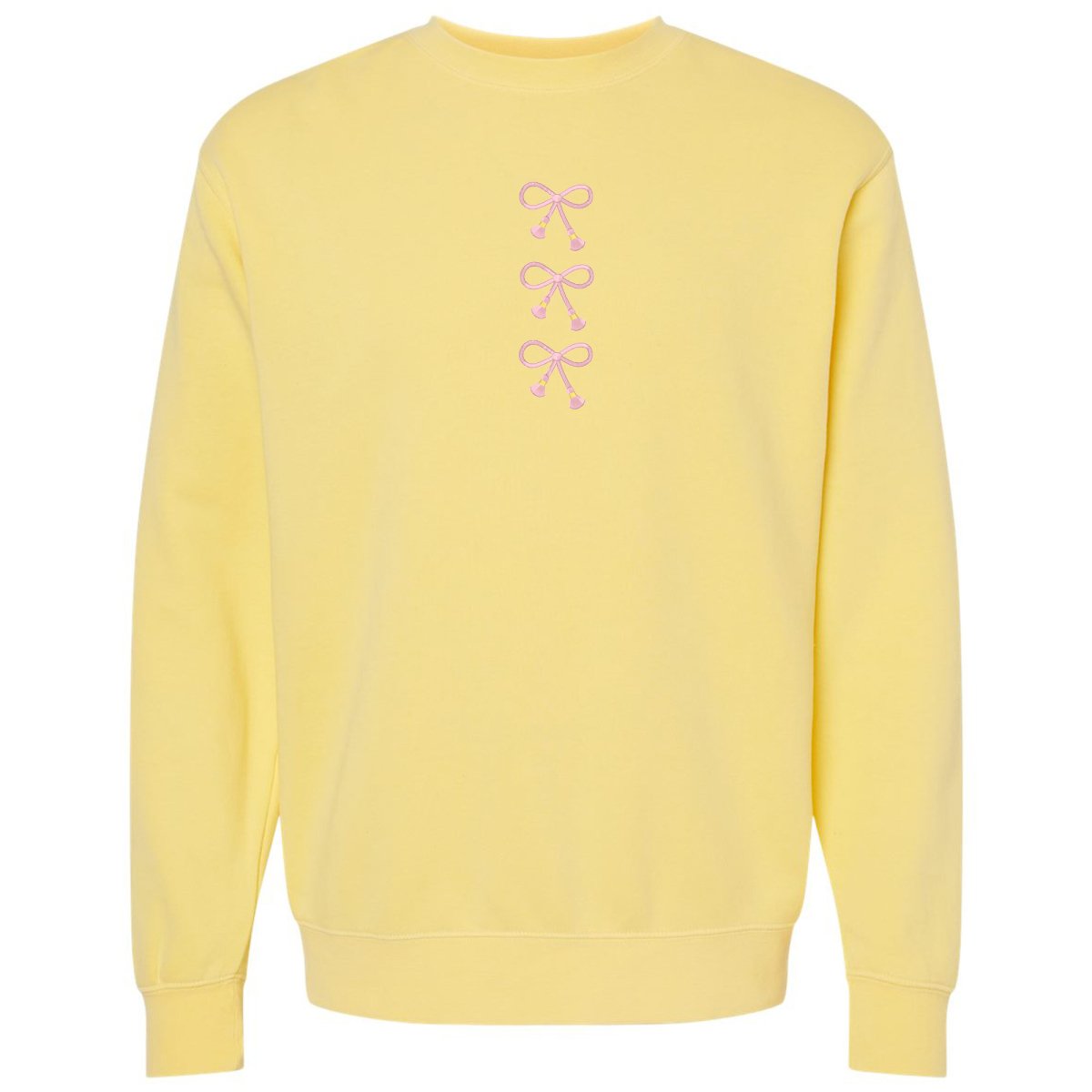 Embroidered Tasseled 'Bows' Cozy Crew - themonogram manor