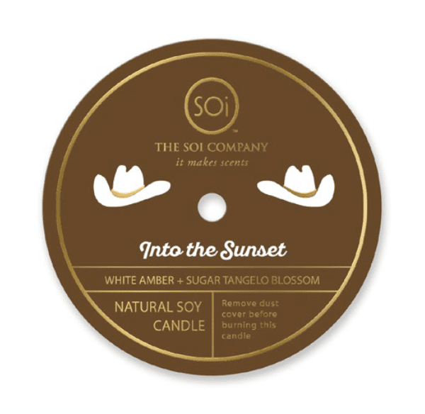 Into the Sunset (Cowboy Hat) Icon 12oz Candle - themonogram manor