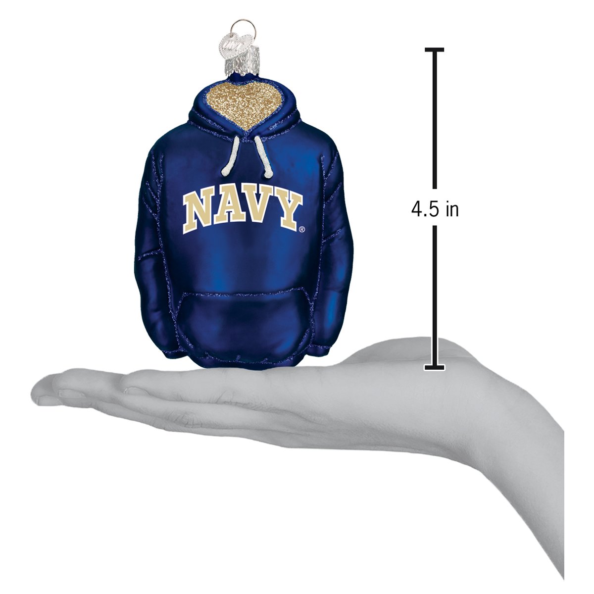 Navy Hoodie Ornament - themonogram manor
