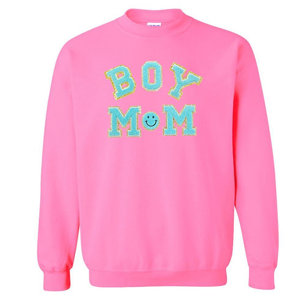 Boy Mom Letter Patch Sweatshirt - themonogram manor