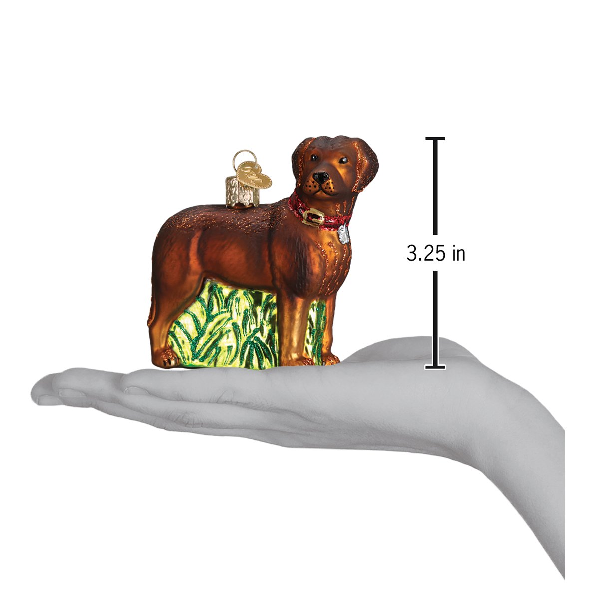 Standing Chocolate Lab Ornament - themonogram manor