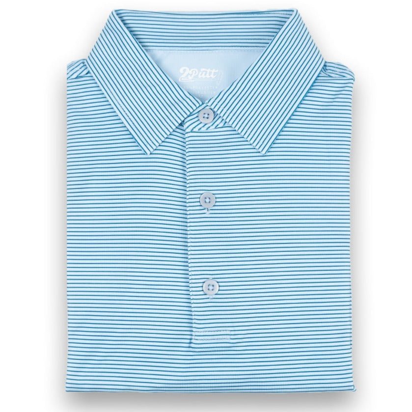 Light Blue Stripe Men's Polo - themonogram manor