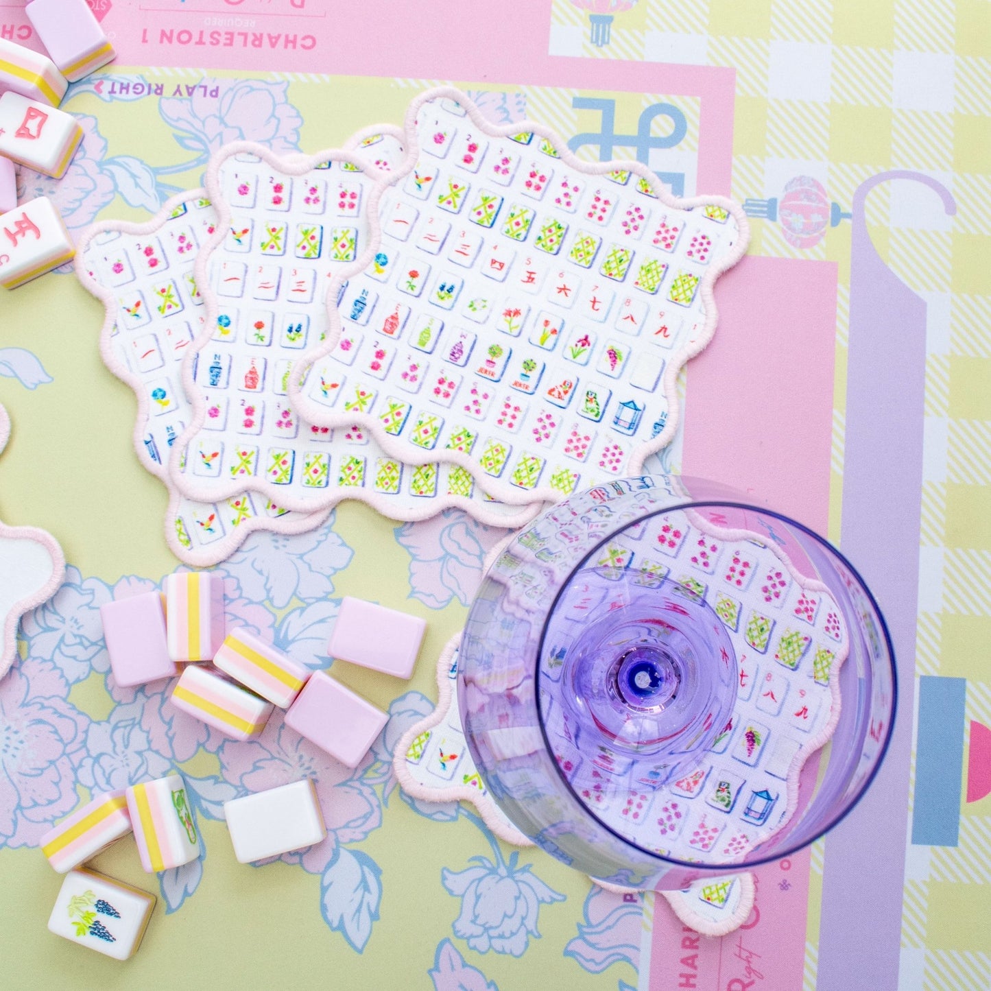 Mahjong Cocktail Napkins - themonogram manor