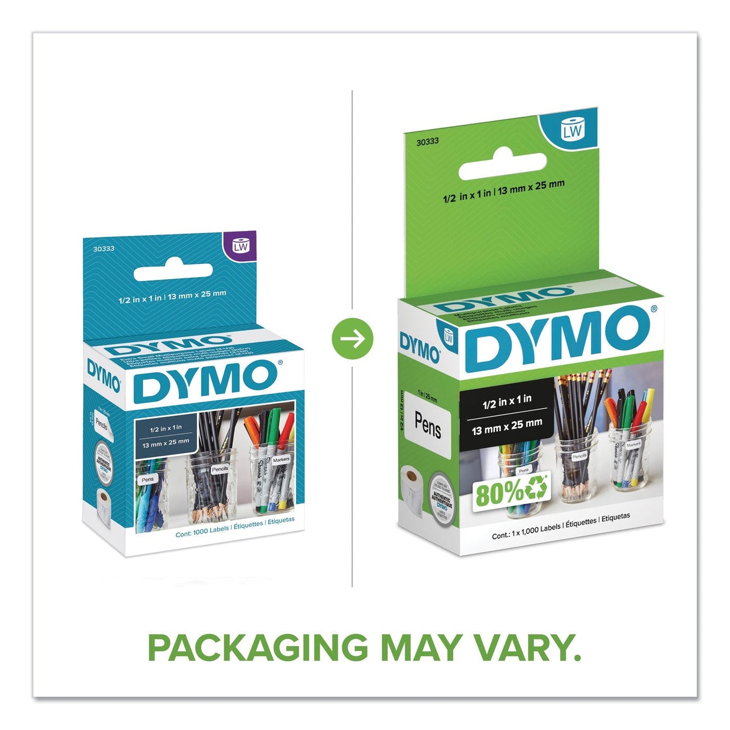 DYMO LabelWriter Multipurpose Labels, 0.5" x 1", White, 1000 Labels/Roll - themonogram manor