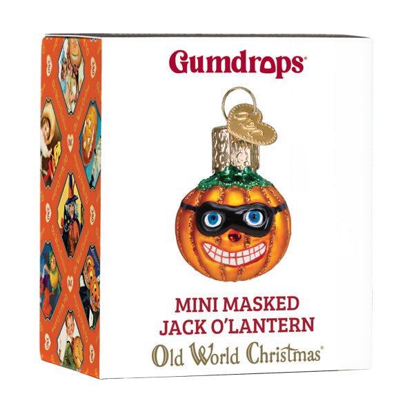 Mini Masked Jack O'lantern Ornament - themonogram manor