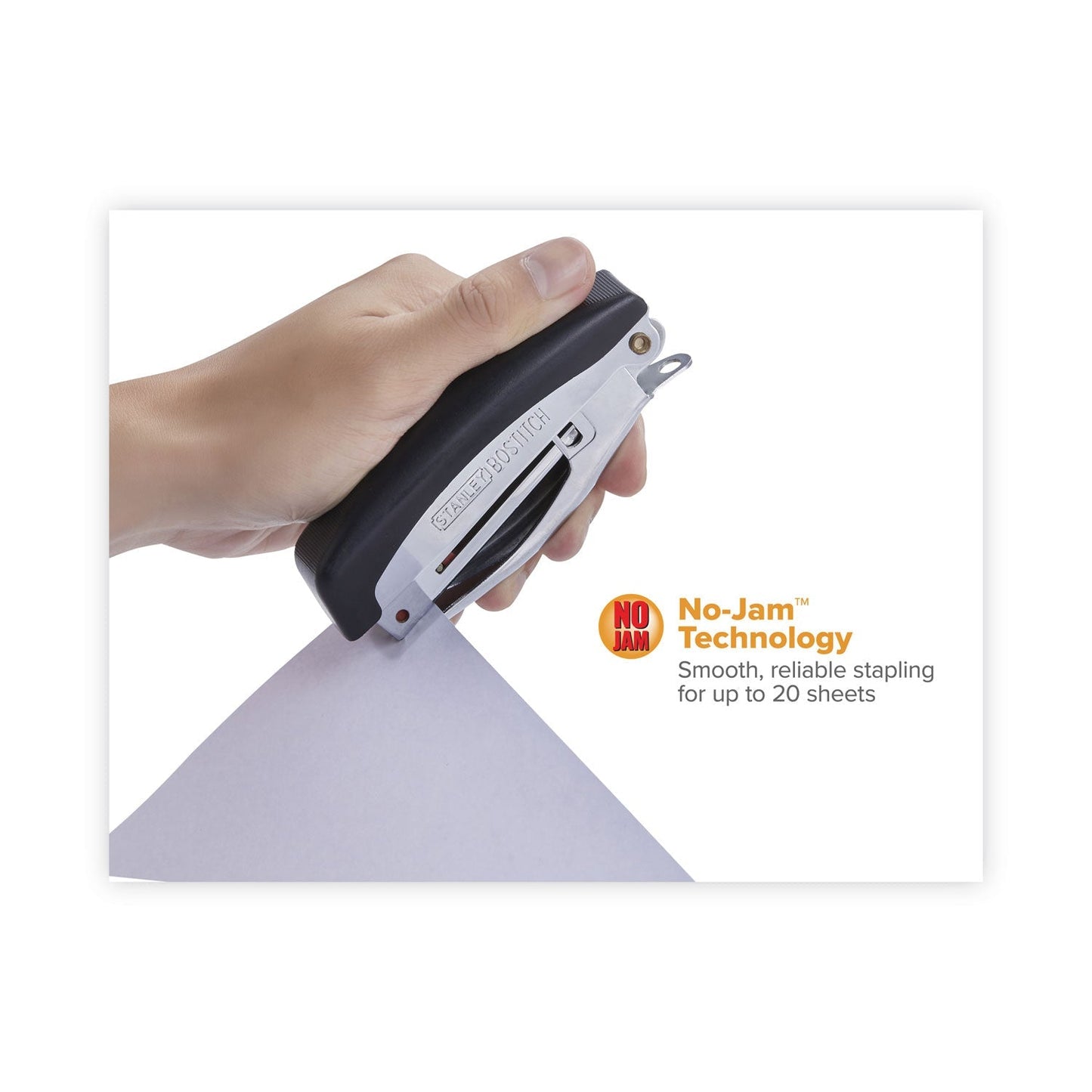 Bostitch Deluxe Hand - Held Stapler, 20 - Sheet Capacity, Black - themonogram manor