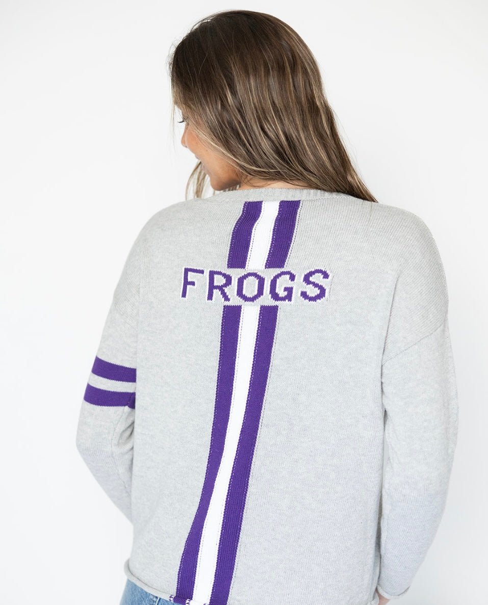 TCU Long Sleeve – Frogs Grey Sweater - themonogram manor