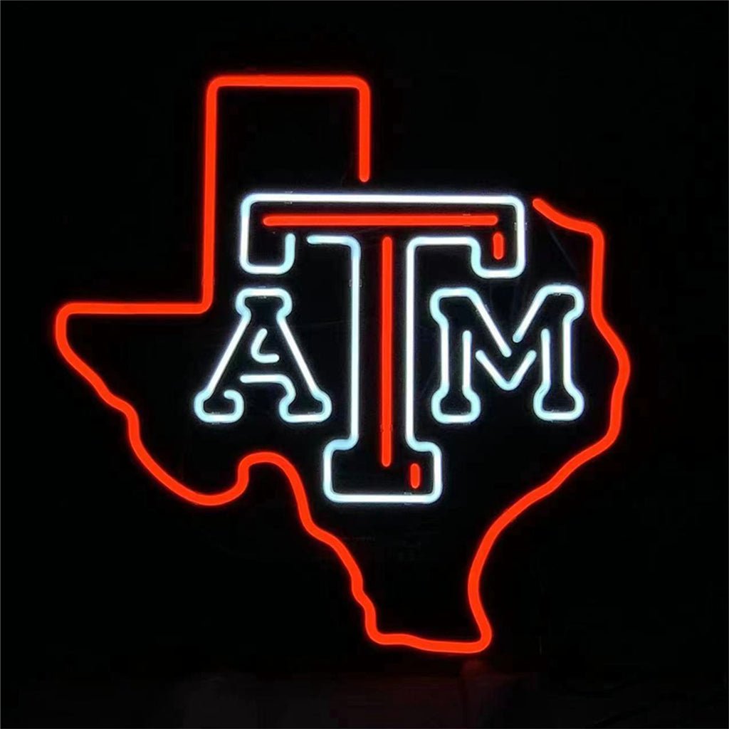 Texas Map with ATM Neon Signs Light - themonogram manor