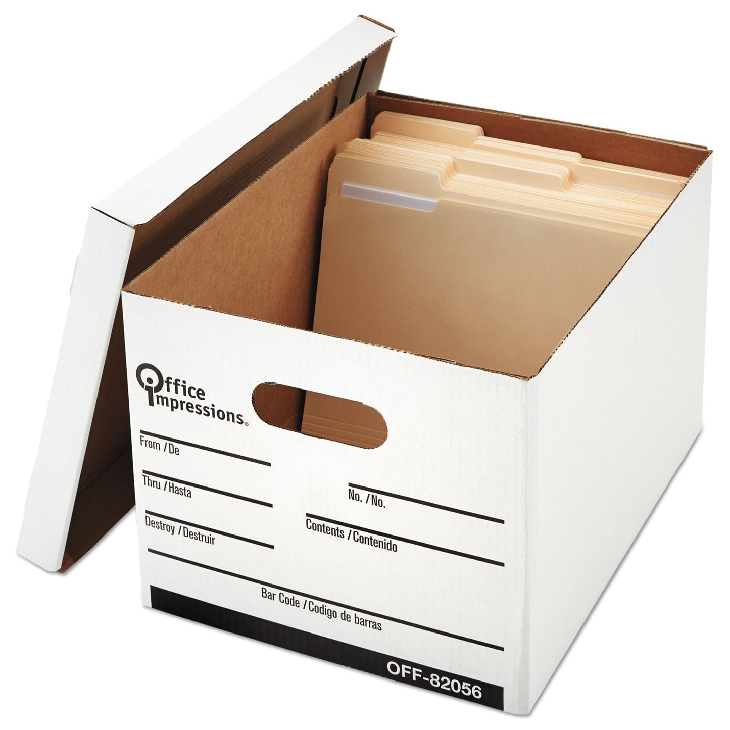 Office Impressions Medium - Duty Economy Storage Files, Letter/Legal Files, 14" Wide , White, 12/Carton - themonogram manor