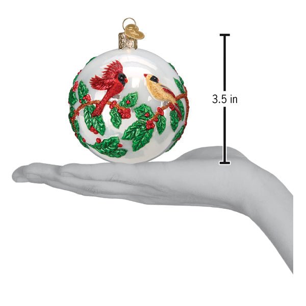 Hollyberry Birds Round Ornament - themonogram manor
