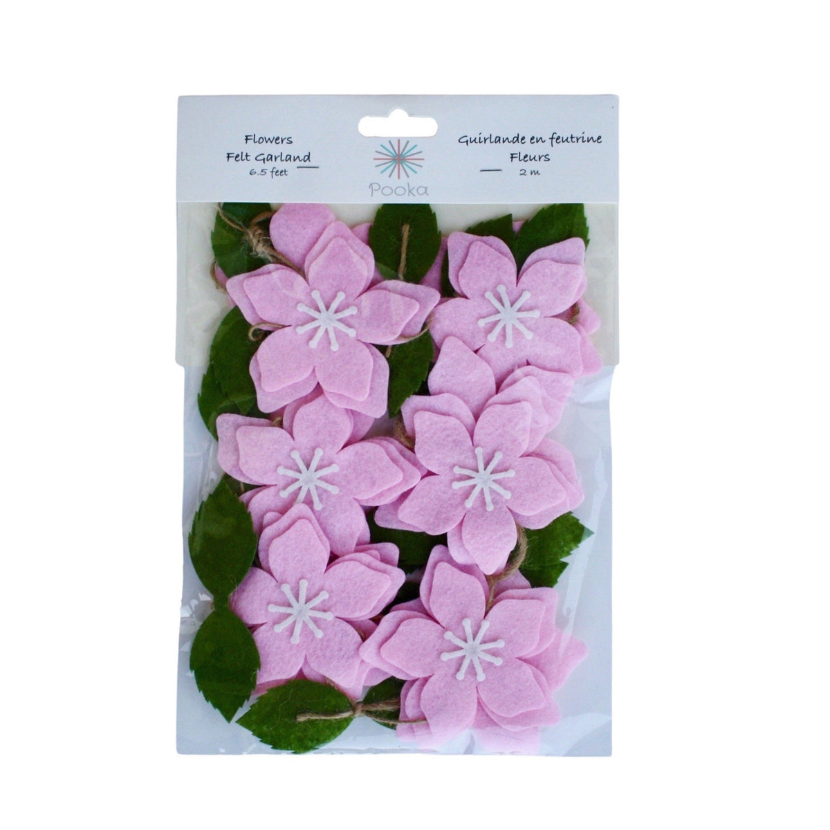 Pink Flower Felt Garland - themonogram manor