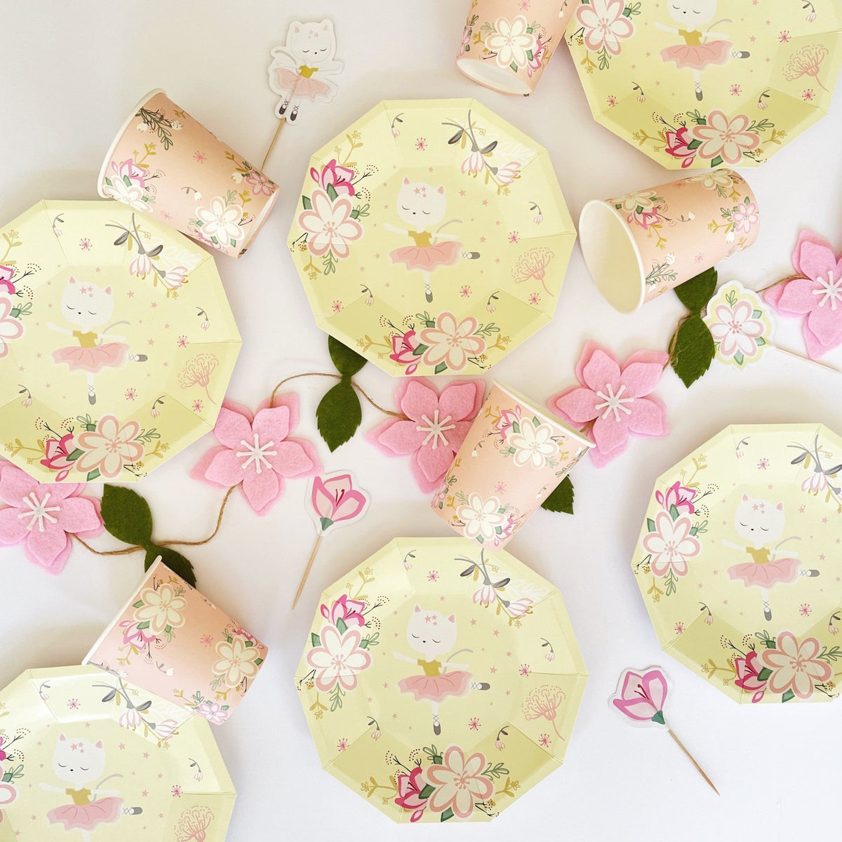 Cat Ballerina Small Plates (Set of 8) - themonogram manor