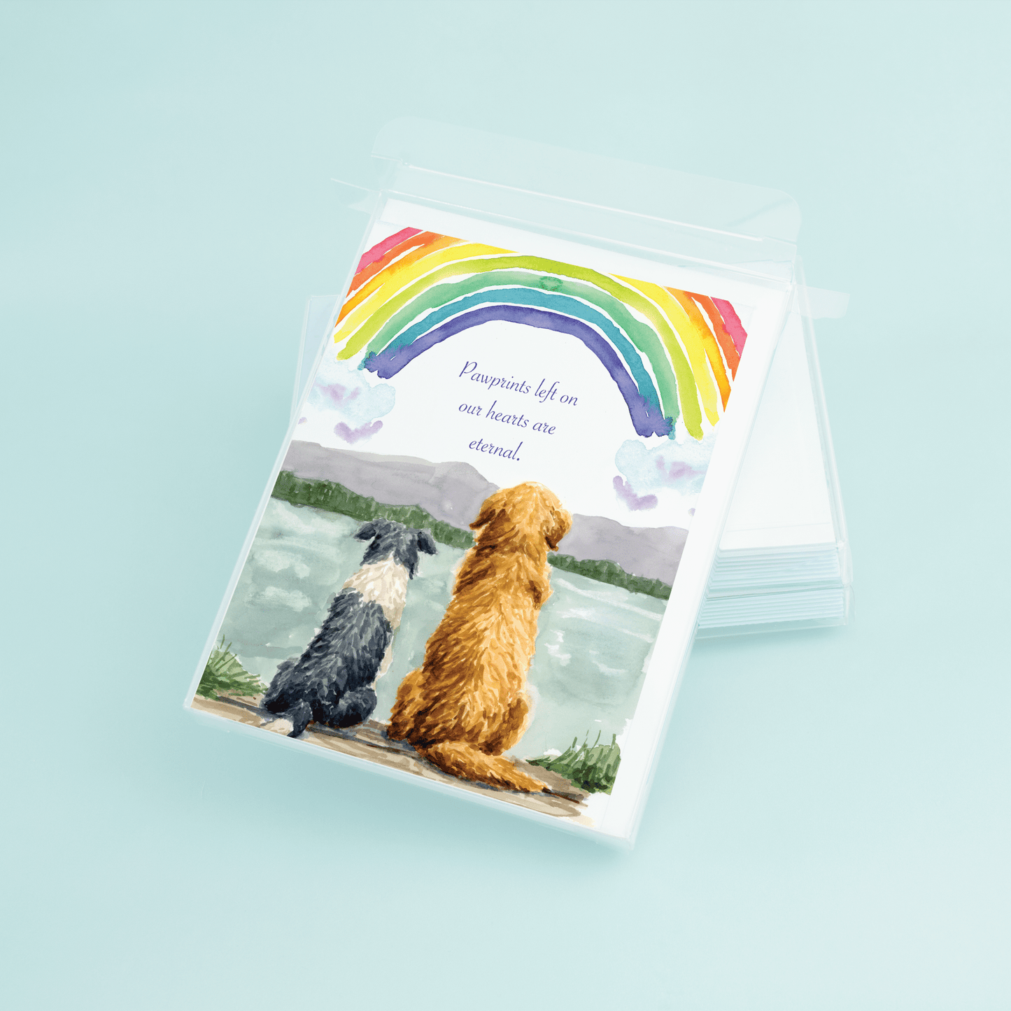 Rainbow Dog Sympathy "Paw Prints... - themonogram manor