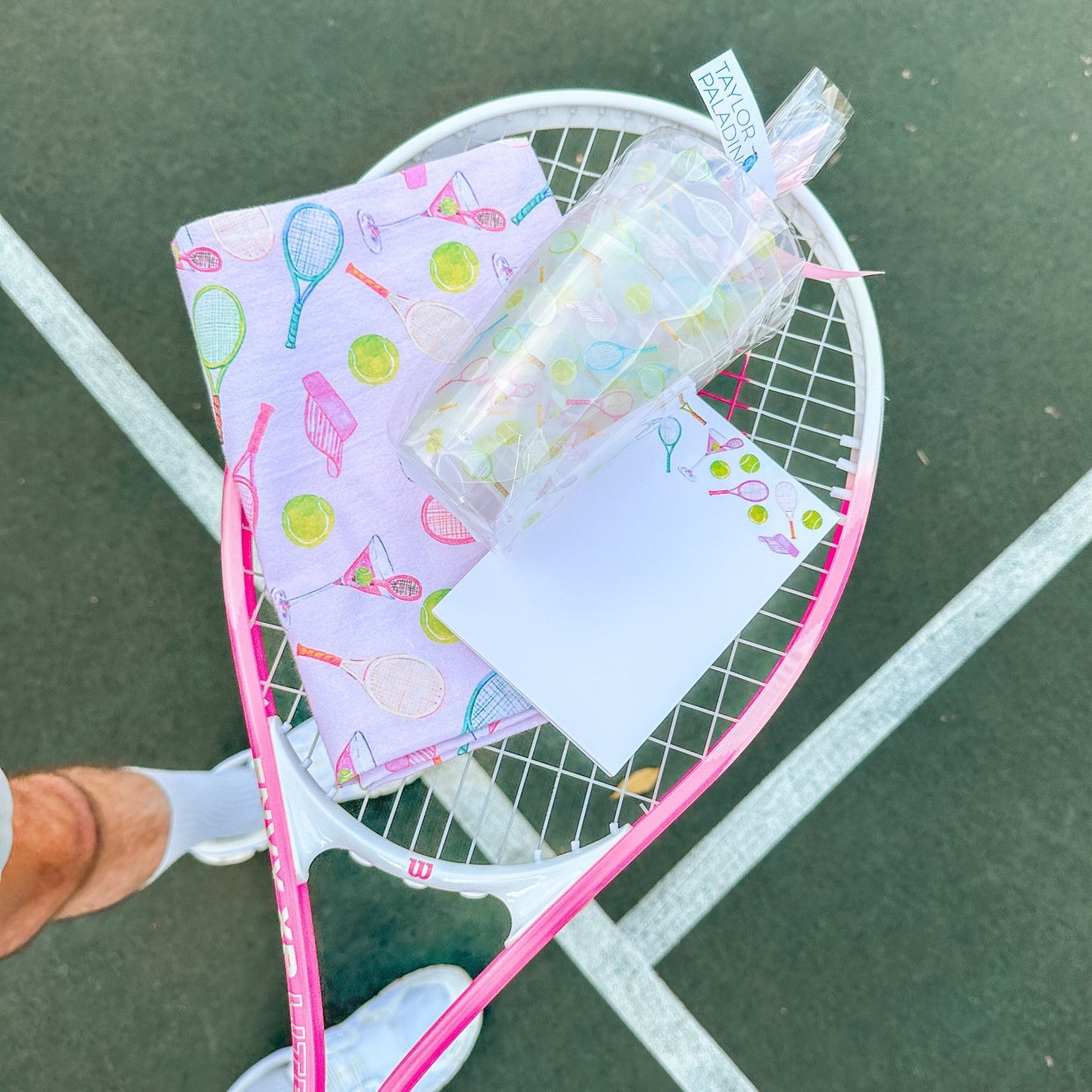 Tennis Pattern Frosted Cup - themonogram manor