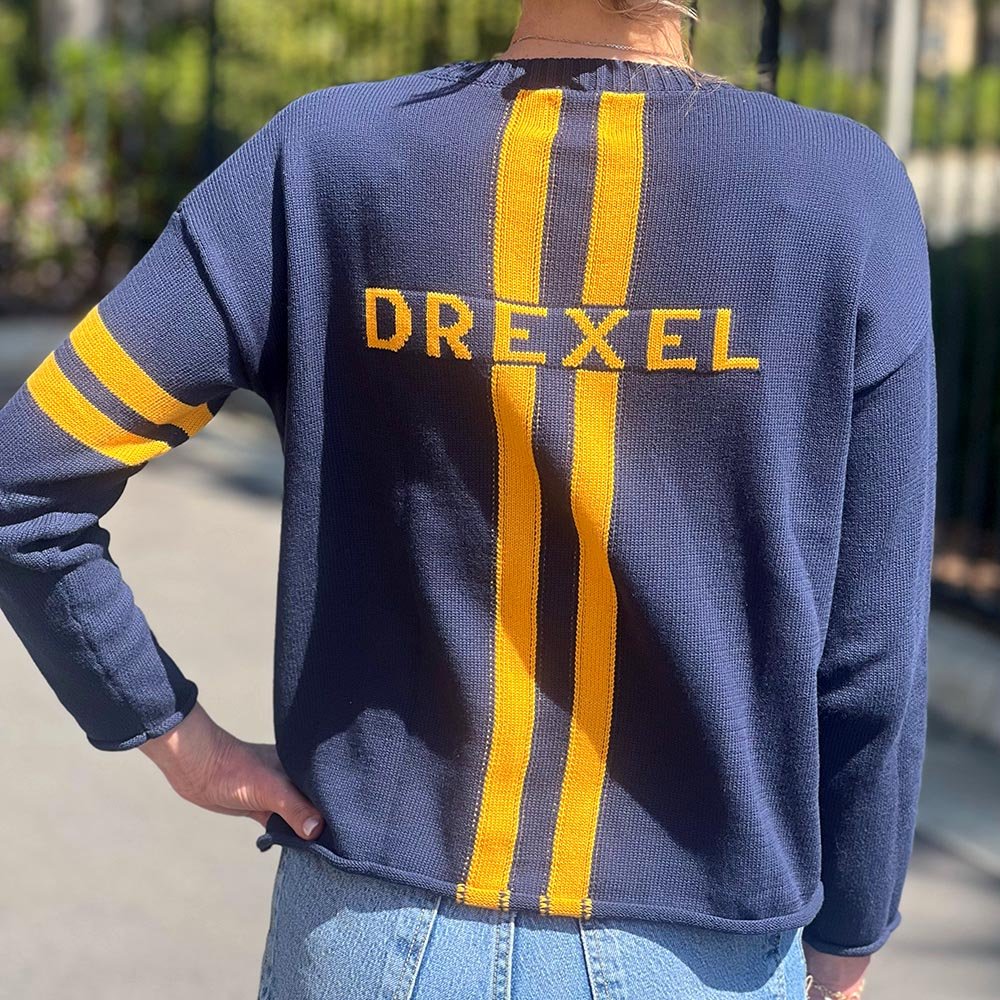 Drexel Long Sleeve – Navy Cotton - themonogram manor