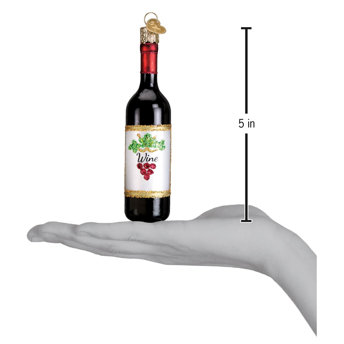 Red Wine Bottle Ornament - #themonogram manor #