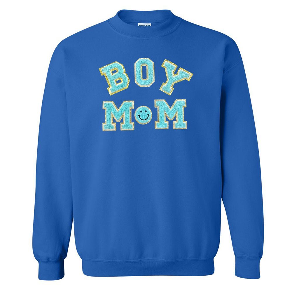Boy Mom Letter Patch Sweatshirt - themonogram manor