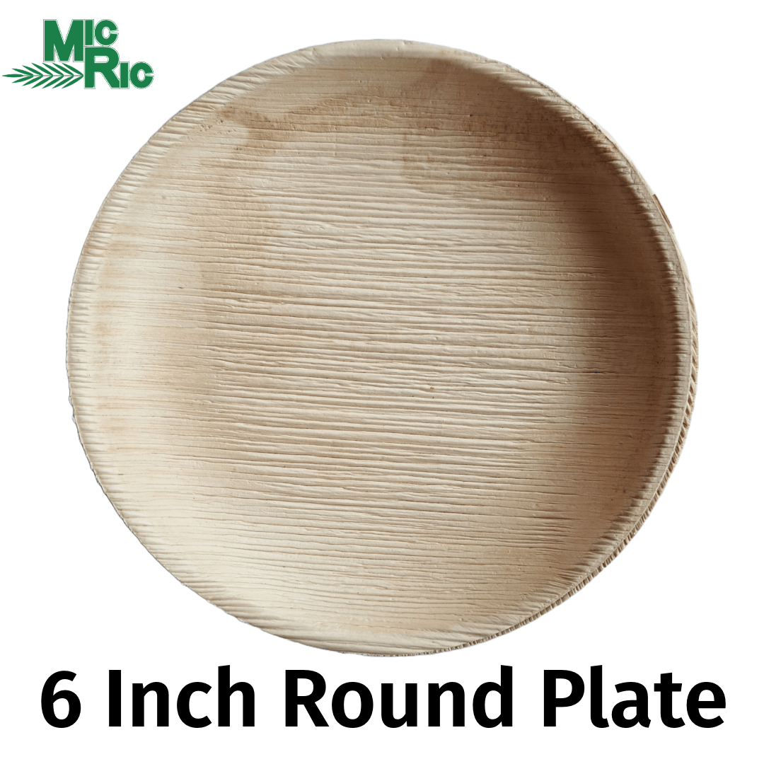 Palm leaf 6 Inch Round Plate (600 Pack) - themonogram manor