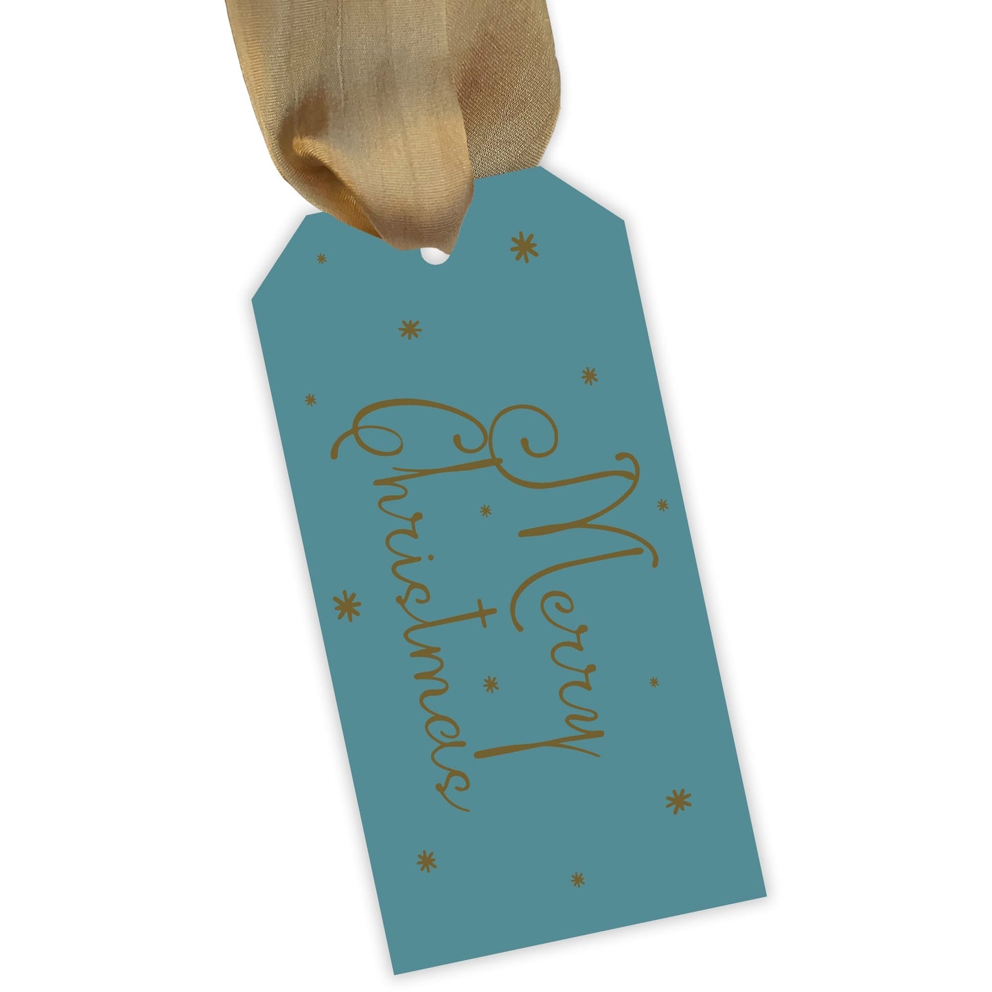teal christmas drip personalized gift tag - themonogram manor
