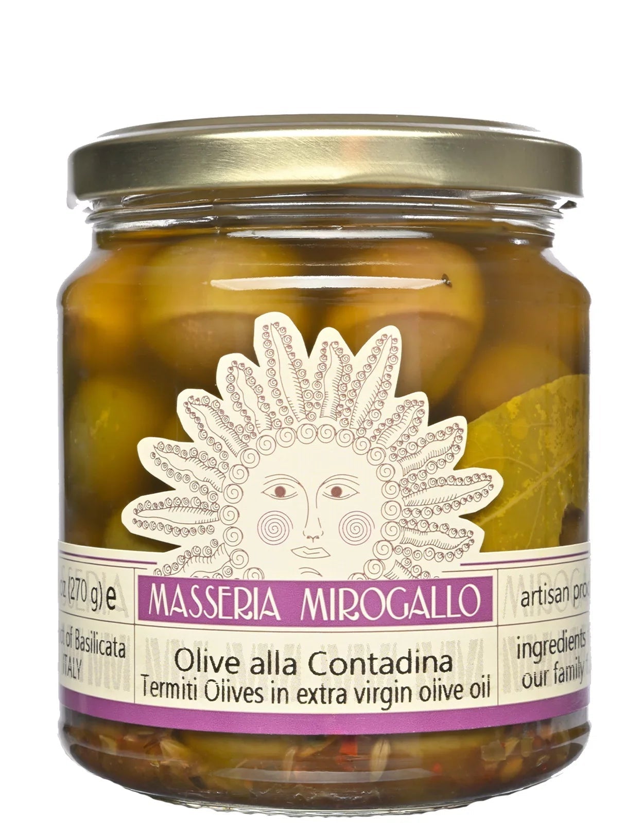 Termiti Olives in Extra Virgin Olive Oil Produced by: Masseria Mirogallo in Basilicata, Italy - themonogram manor