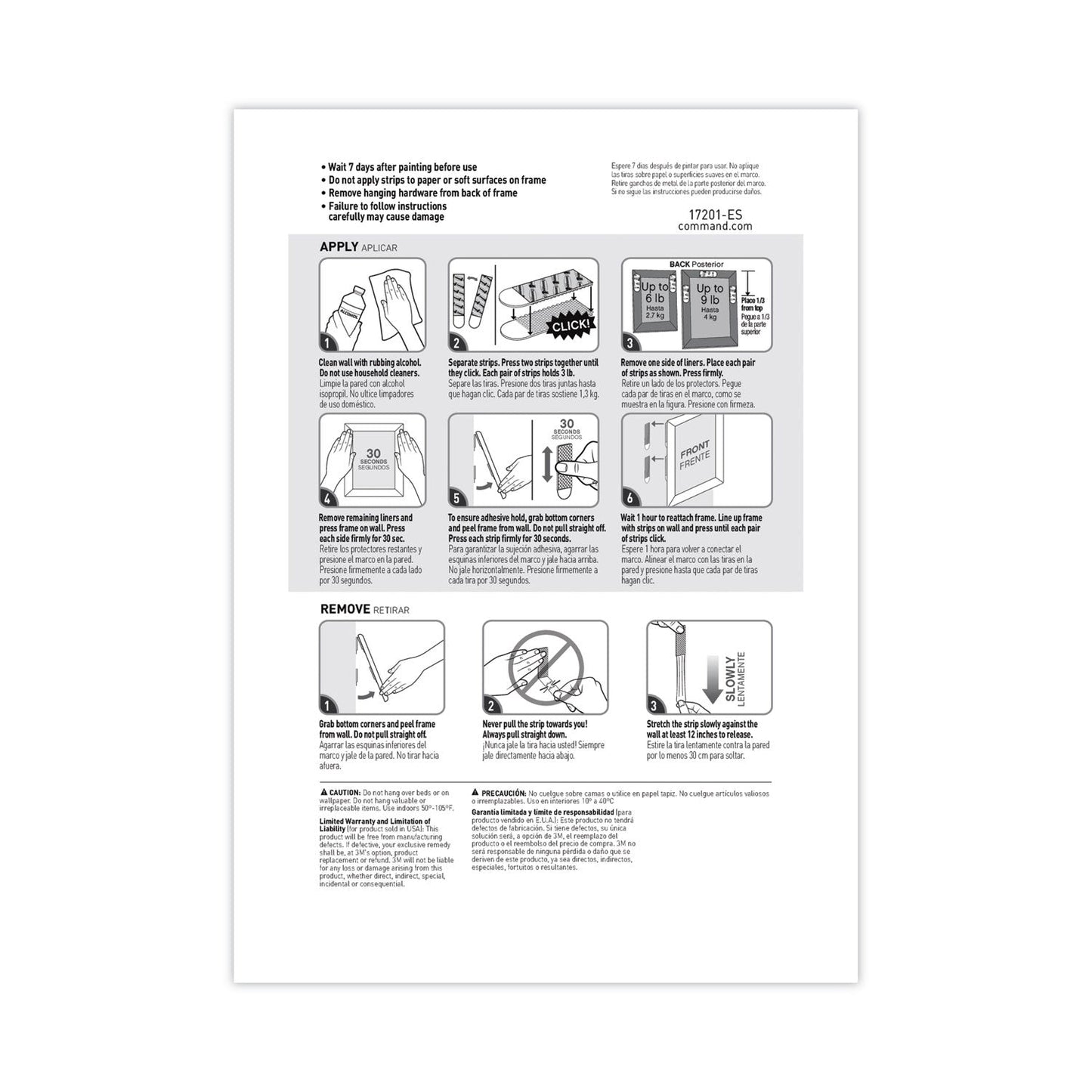 Command Picture Hanging Strips, Cabinet Pack, Removable, Holds Up to 6 lbs per Pair, 0.75 x 2.75, White, 4/Set, 50 Sets/Carton - themonogram manor