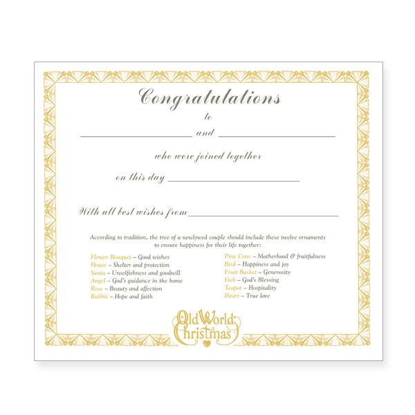 Bride's Collection Certificate - #themonogram manor #