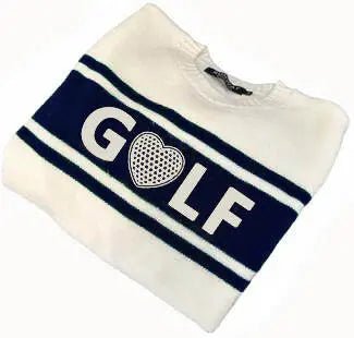 Golf Sweater - Darkest Navy & Cream - themonogram manor