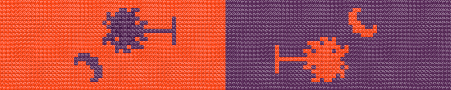 Key Fob - Palmetto Moon Orange Purple Combo - themonogram manor