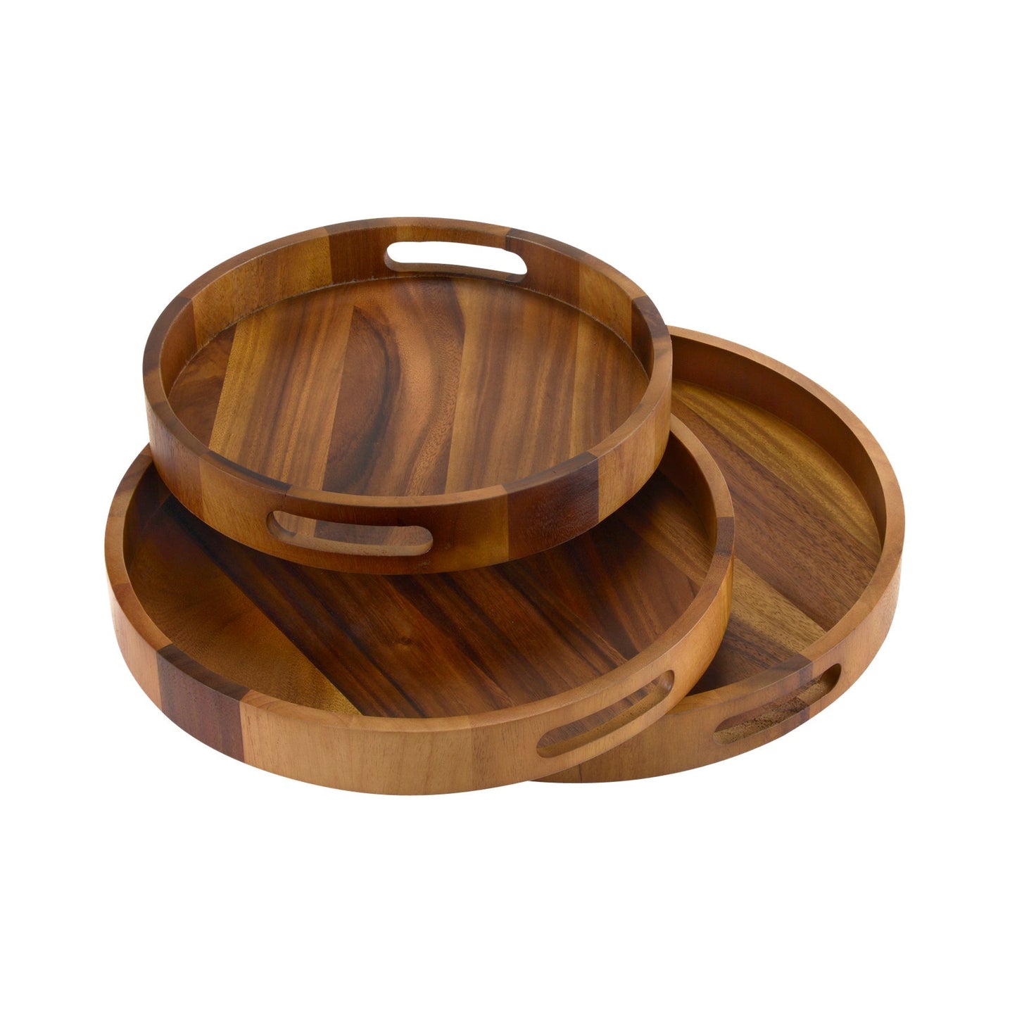 Round Serving Trays - Solid Bottom - themonogram manor