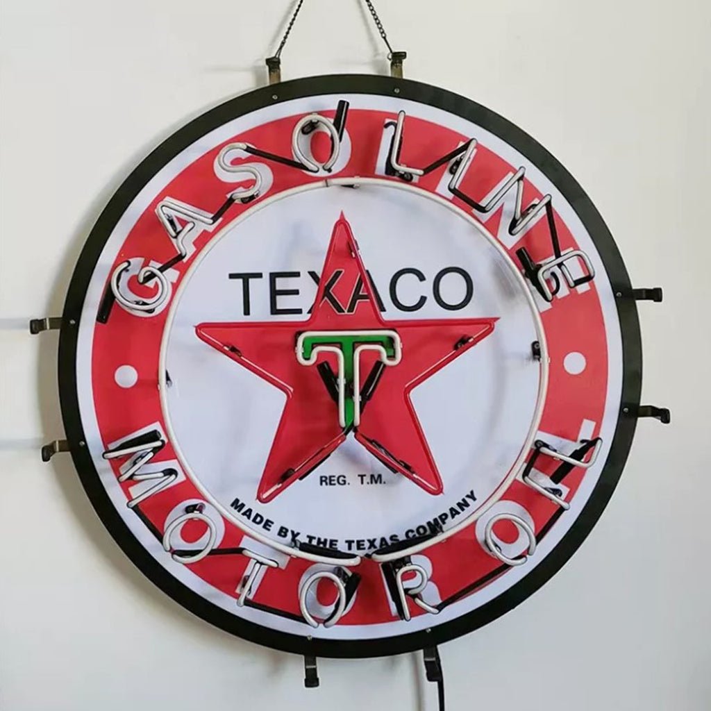 Texaco Gasoline Motor Oil Neon Signs - themonogram manor