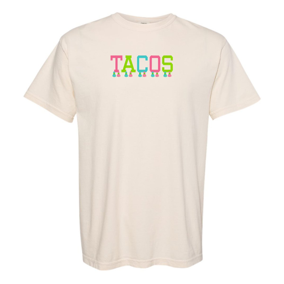 Embroidered Tasseled 'Tacos' T-Shirt - themonogram manor