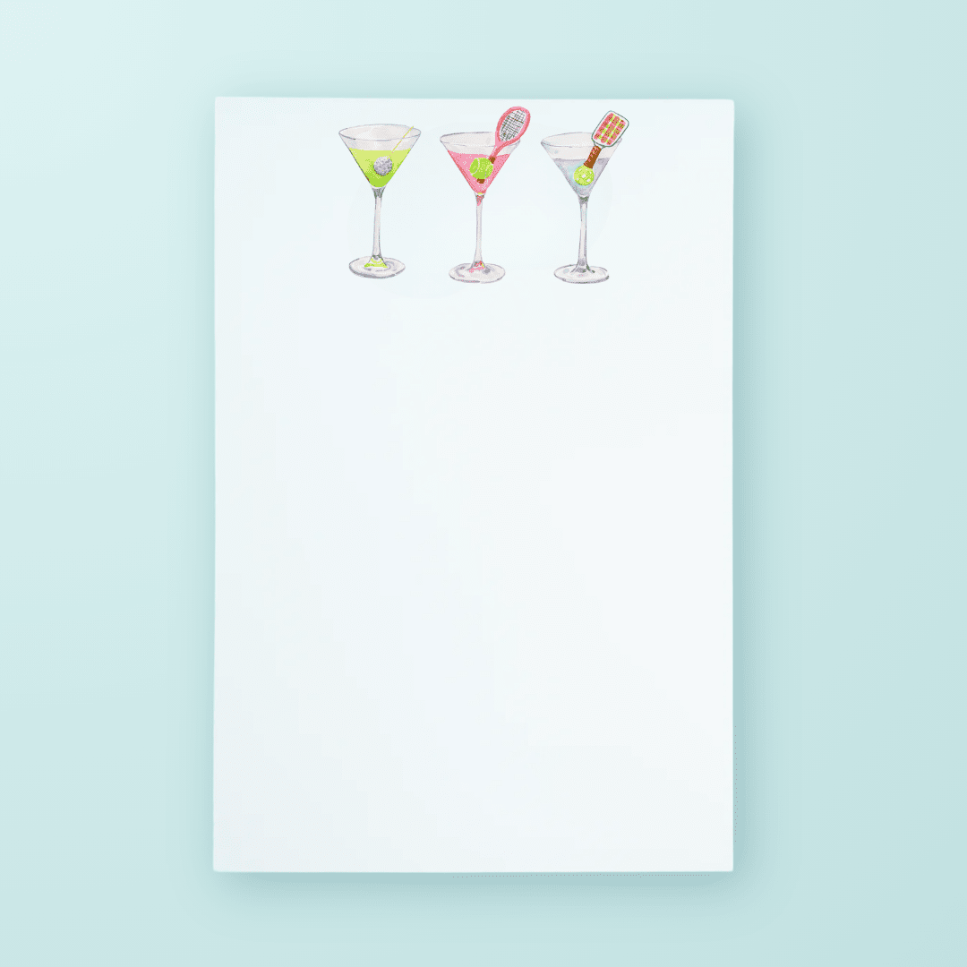 Country Club Cocktails Notepad - themonogram manor