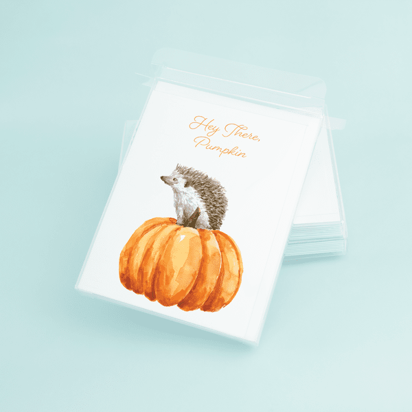 Fall Hedgehog "Hey There Pumpkin" - themonogram manor