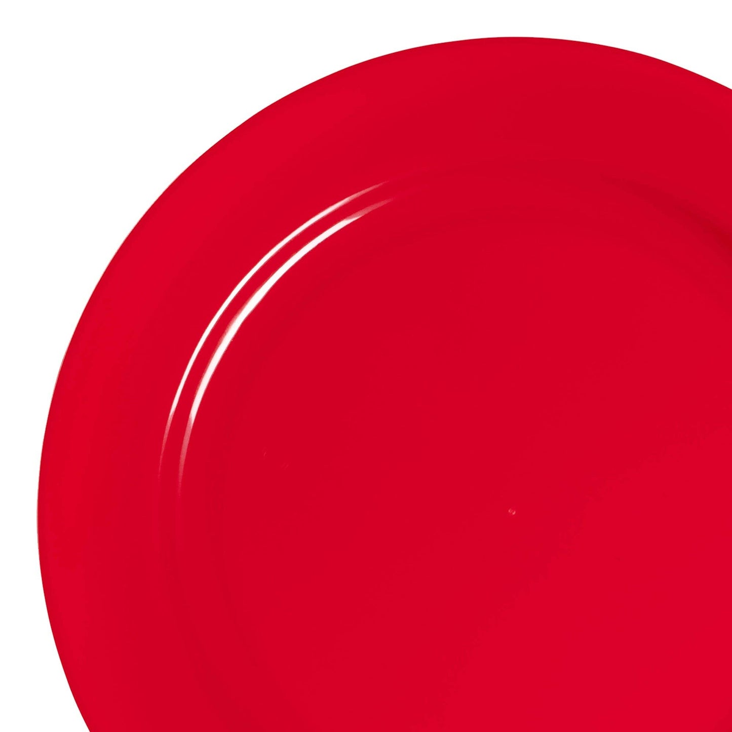 7.5" Red Holiday Plastic Appetizer/Salad Plates - 10 pcs - themonogram manor