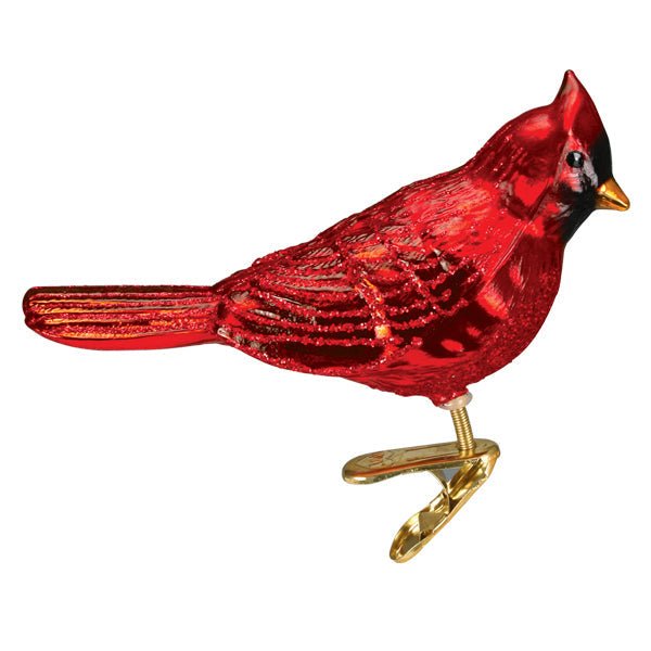 Shiny Red Northern Cardinal Ornament - themonogram manor