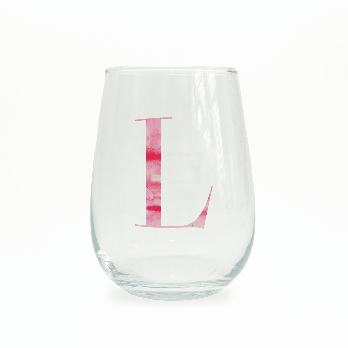 L Monogram Stemless Wine Glass - themonogram manor