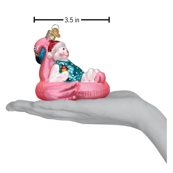 Pool Float Snowman Ornament - #themonogram manor #